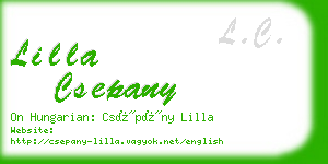 lilla csepany business card